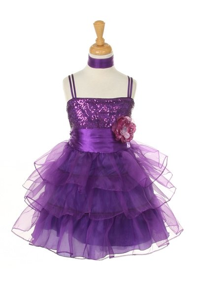purple layered holiday dress